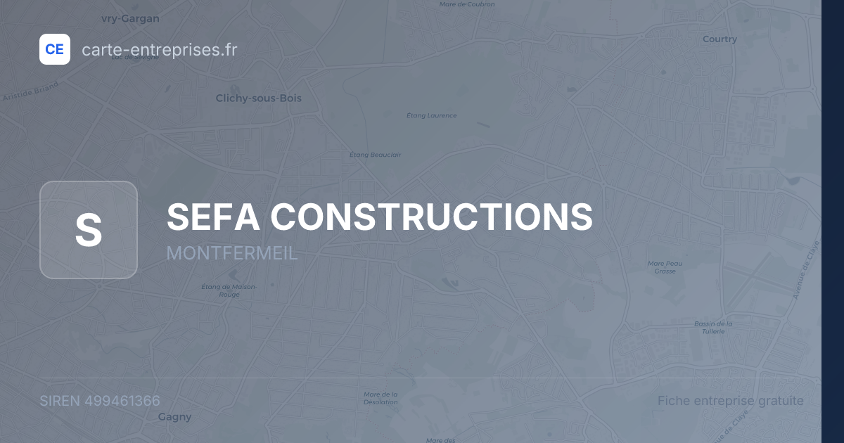 SEFA CONSTRUCTIONS — 499461366 — fiche entreprise