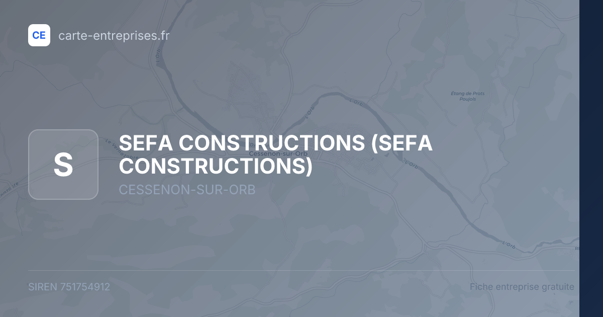 SEFA CONSTRUCTIONS — 751754912 — fiche entreprise