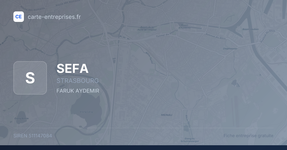 SEFA — 511147084 — fiche entreprise