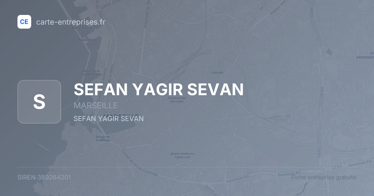 SEFAN YAGIR SEVAN — 389264201 — fiche entreprise