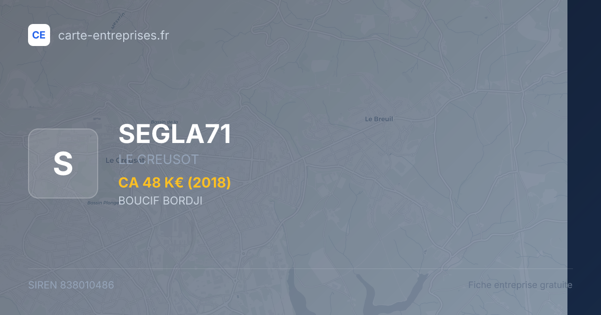 SEGLA71 — 838010486 — fiche entreprise