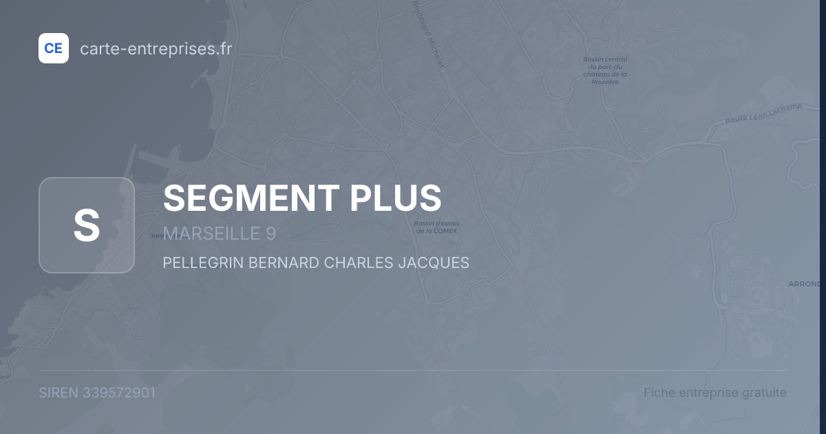SEGMENT PLUS — 339572901 — fiche entreprise