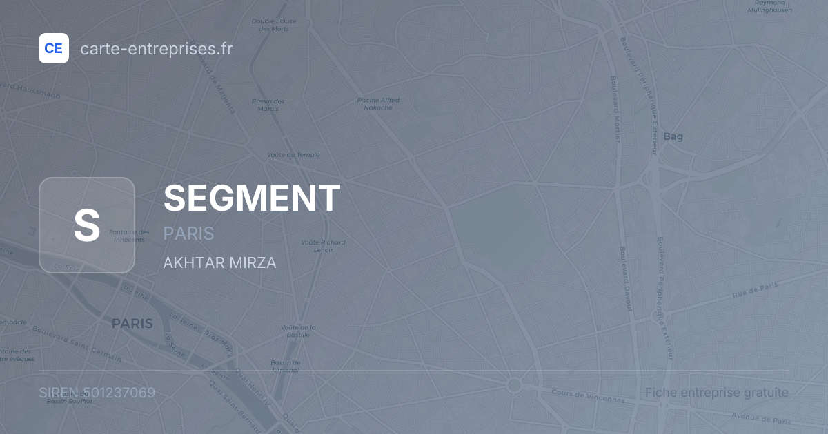 SEGMENT — 501237069 — fiche entreprise