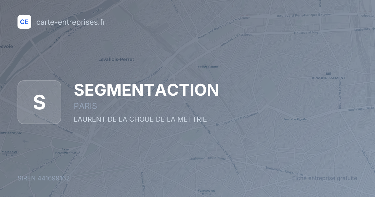 SEGMENTACTION — 441699162 — fiche entreprise