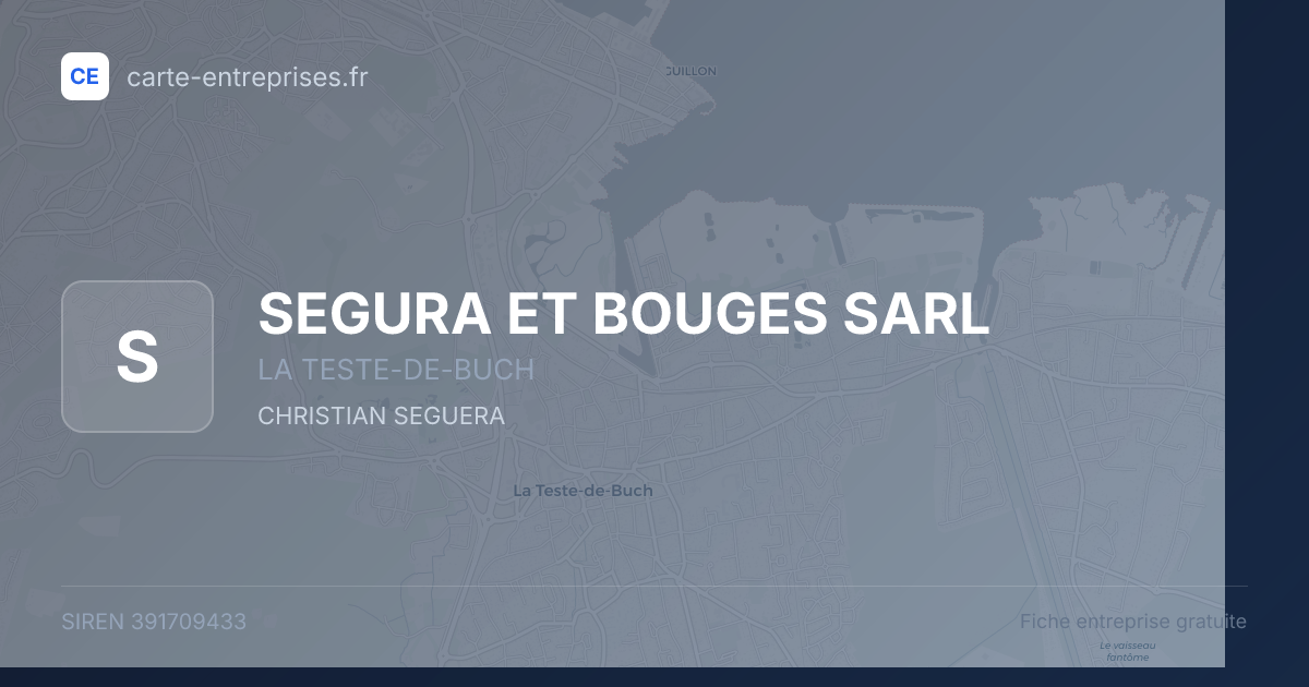 SEGURA ET BOUGES SARL — 391709433 — fiche entreprise