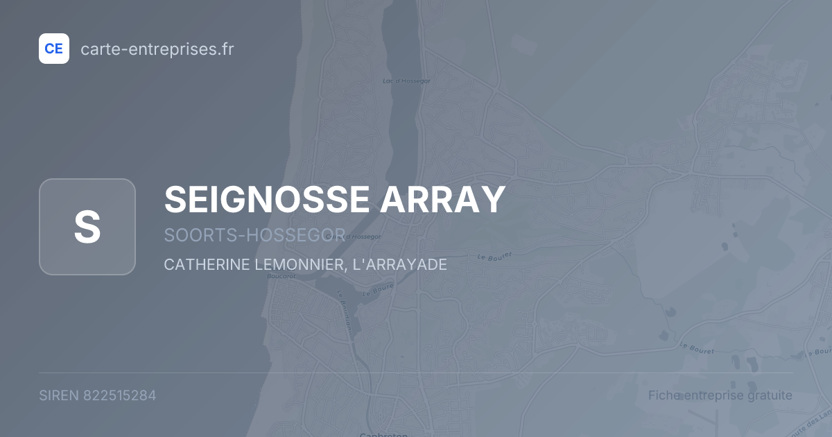 SEIGNOSSE ARRAY — 822515284 — fiche entreprise