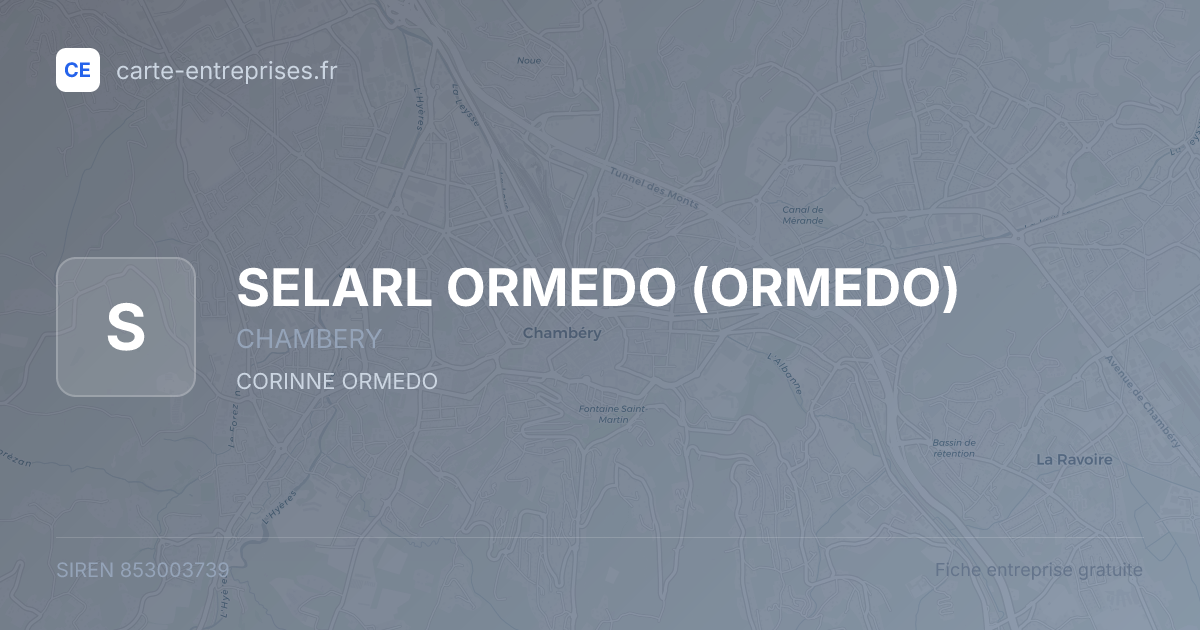 SELARL ORMEDO (ORMEDO) — 853003739 — fiche entreprise