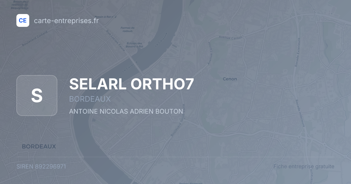 SELARL ORTHO7 — 892296971 — fiche entreprise