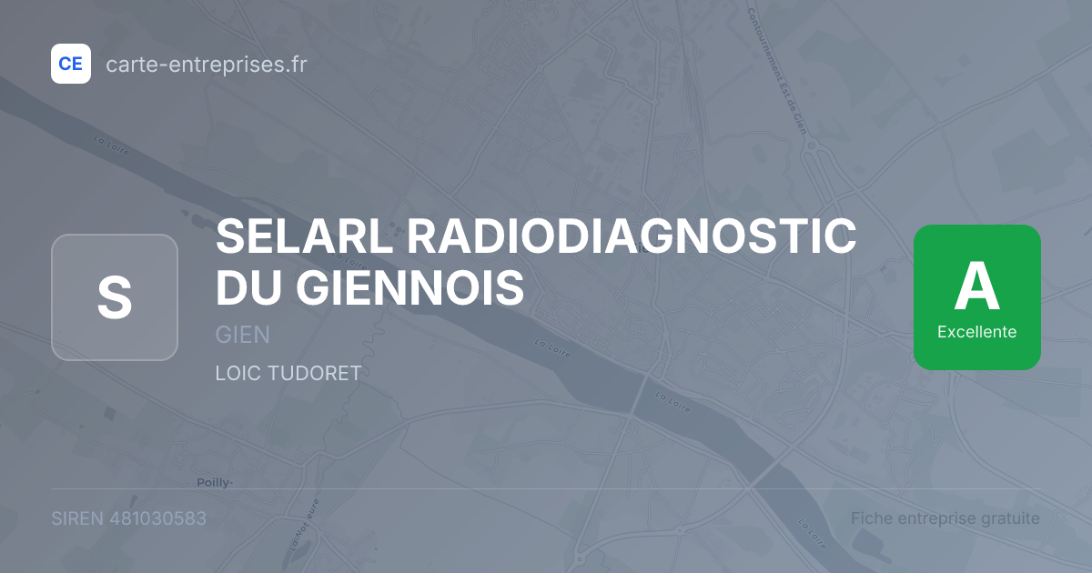 SELARL RADIODIAGNOSTIC DU GIENNOIS — 481030583 — fiche entreprise