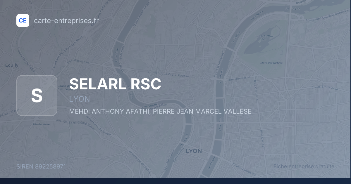 SELARL RSC — 892258971 — fiche entreprise
