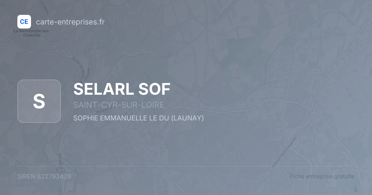 SELARL SOF — 822793428 — fiche entreprise