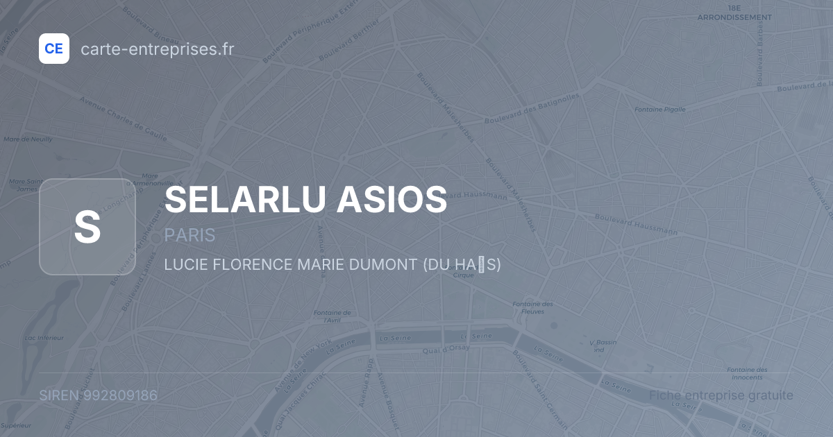 SELARLU ASIOS — 992809186 — fiche entreprise
