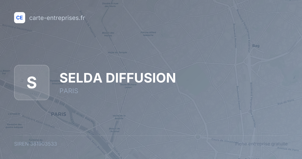 SELDA DIFFUSION — 381903533 — fiche entreprise
