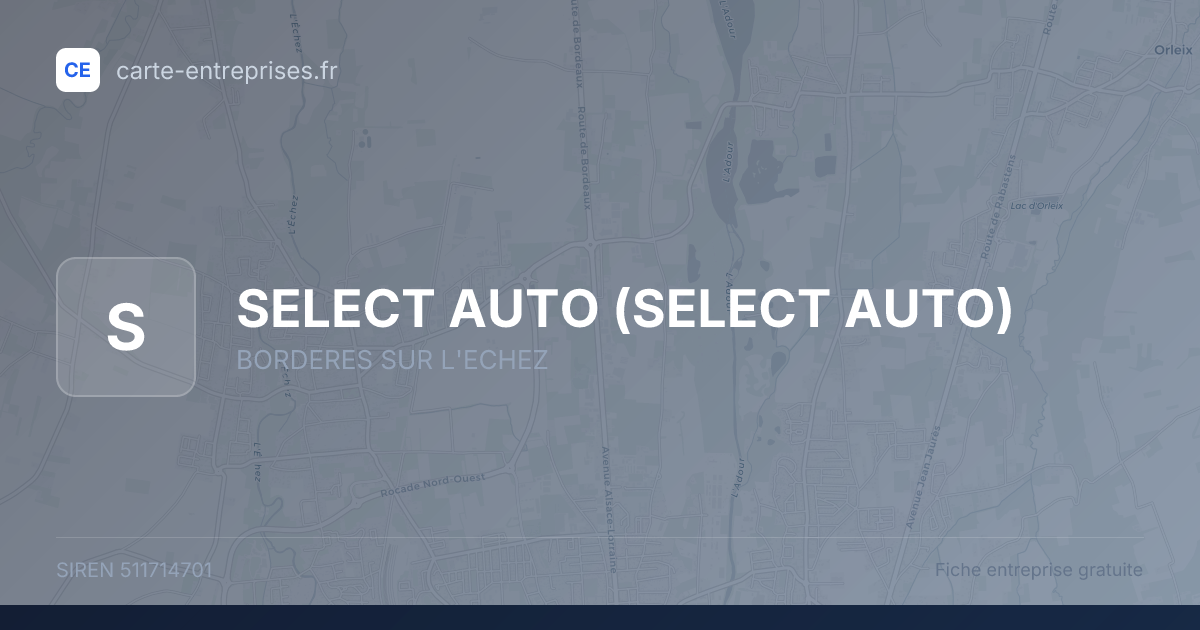 SELECT AUTO — 511714701 — fiche entreprise