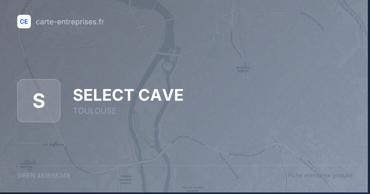SELECT CAVE — 481698348 — fiche entreprise