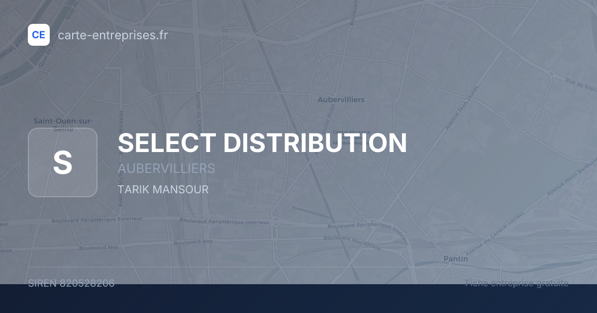 SELECT DISTRIBUTION — 820528206 — fiche entreprise