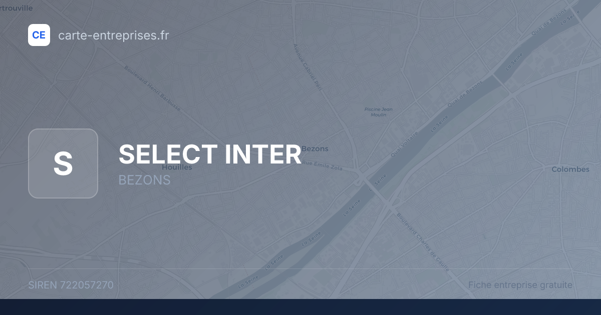 SELECT INTER — 722057270 — fiche entreprise