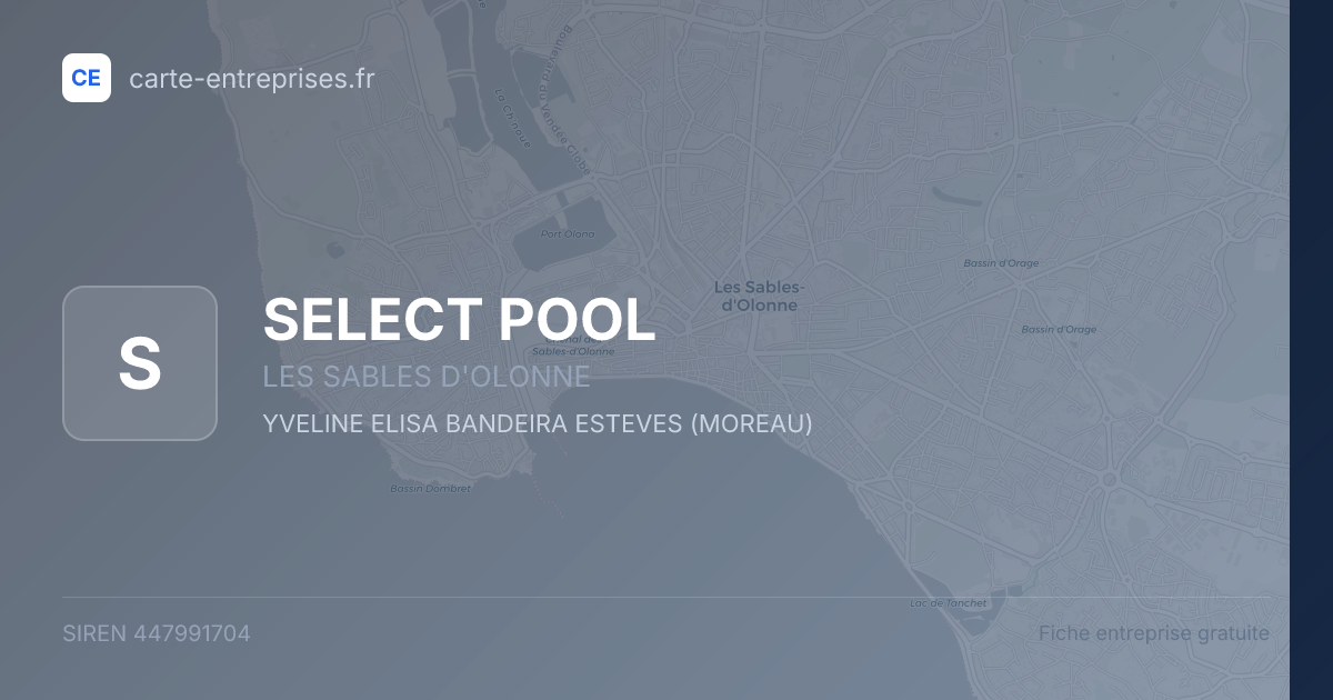 SELECT POOL — 447991704 — fiche entreprise
