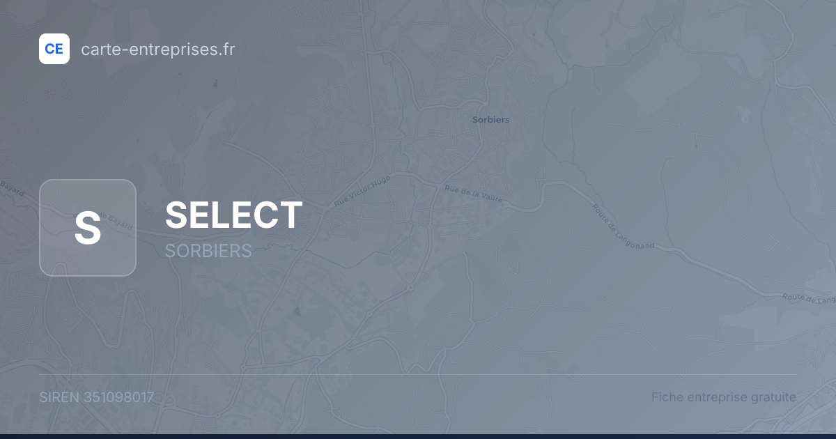 SELECT — 351098017 — fiche entreprise