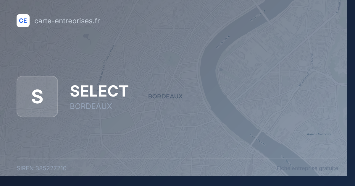 SELECT — 385227210 — fiche entreprise