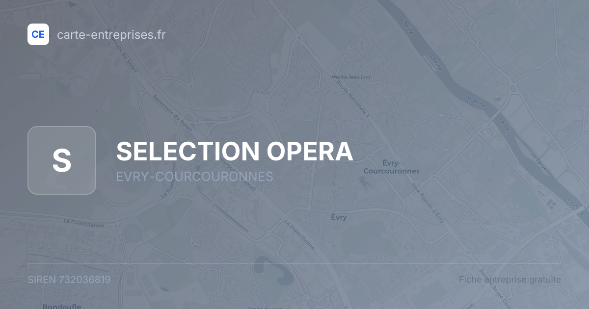 SELECTION OPERA — 732036819 — fiche entreprise
