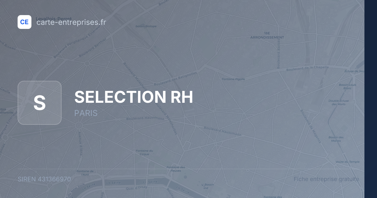 SELECTION RH — 431366970 — fiche entreprise
