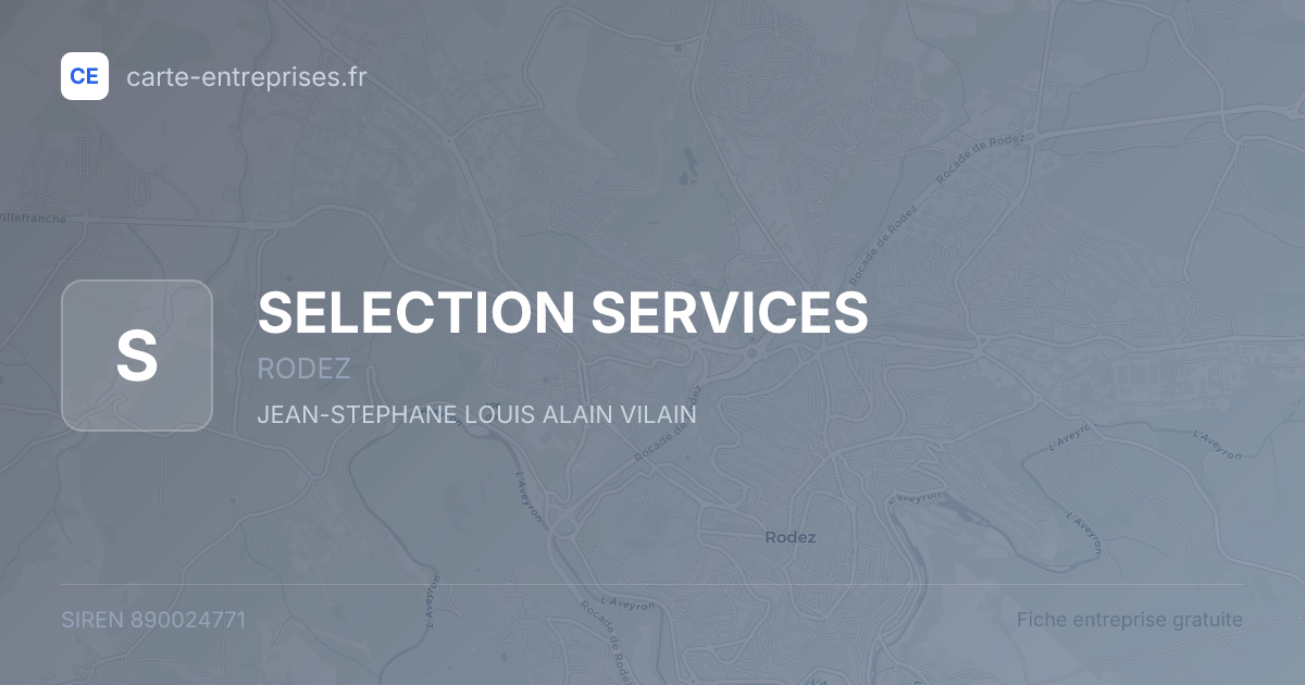 SELECTION SERVICES — 890024771 — fiche entreprise