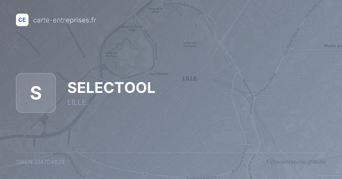 SELECTOOL — 314704628 — fiche entreprise