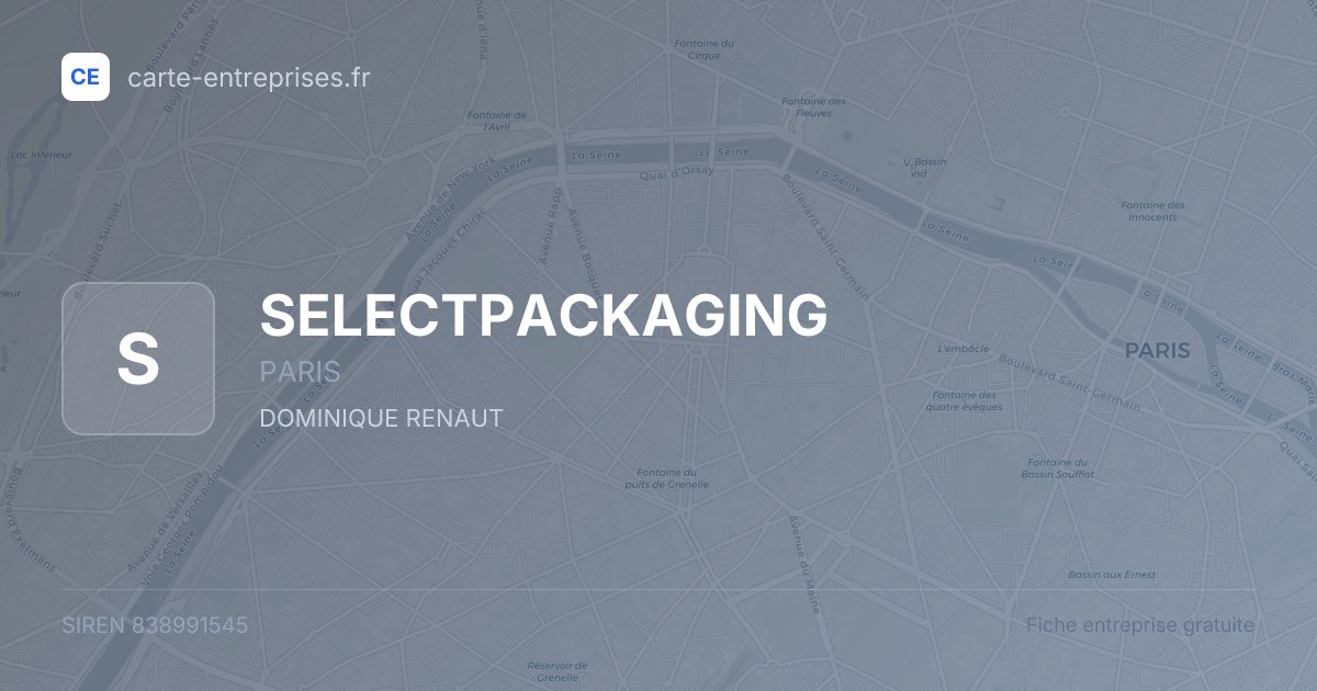 SELECTPACKAGING — 838991545 — fiche entreprise