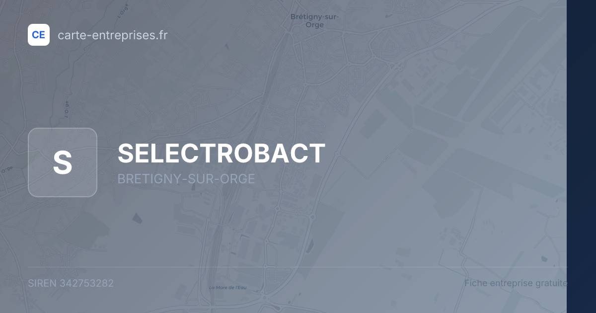 SELECTROBACT — 342753282 — fiche entreprise
