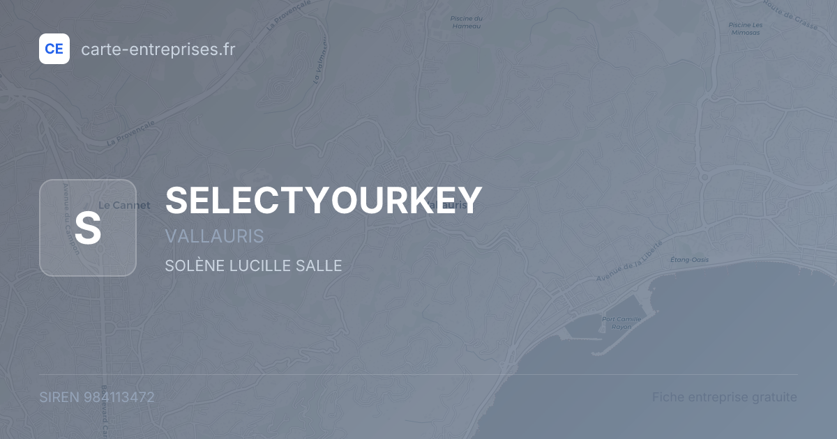 SELECTYOURKEY — 984113472 — fiche entreprise