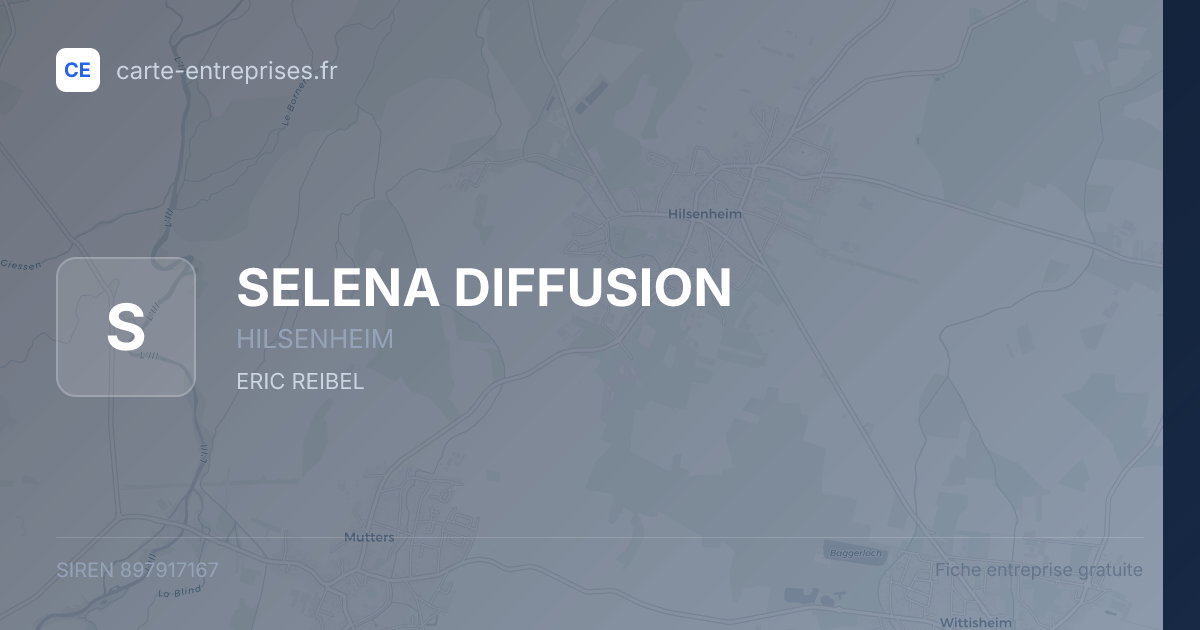 SELENA DIFFUSION — 897917167 — fiche entreprise
