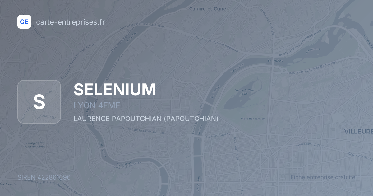 SELENIUM — 422861096 — fiche entreprise