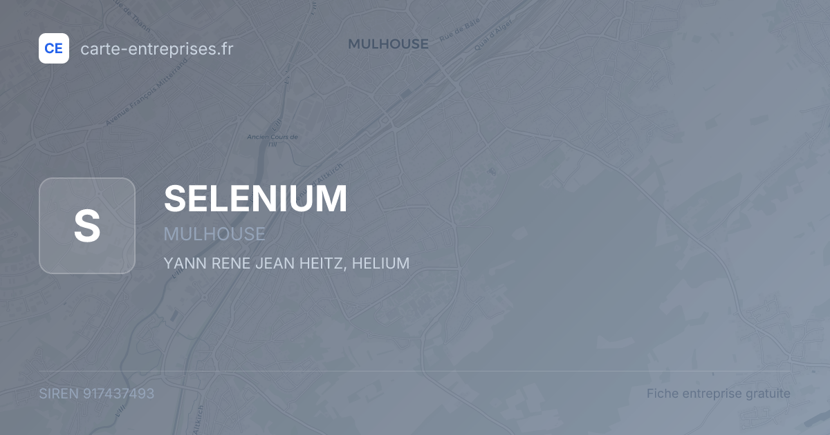 SELENIUM — 917437493 — fiche entreprise