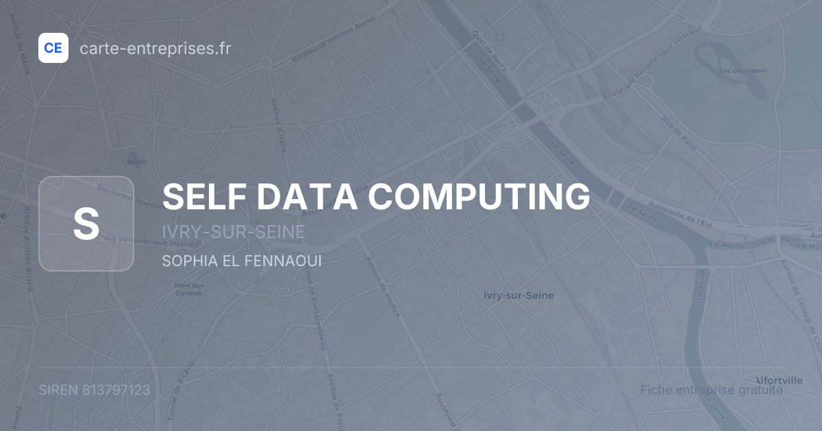 SELF DATA COMPUTING — 813797123 — fiche entreprise