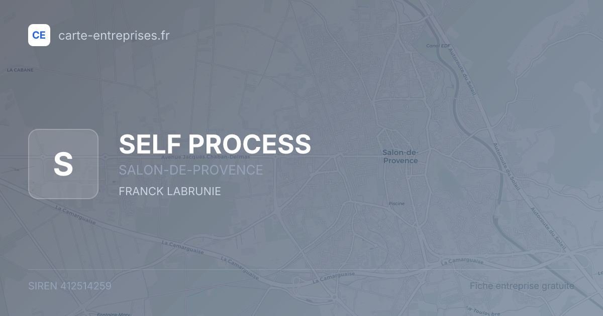 SELF PROCESS — 412514259 — fiche entreprise
