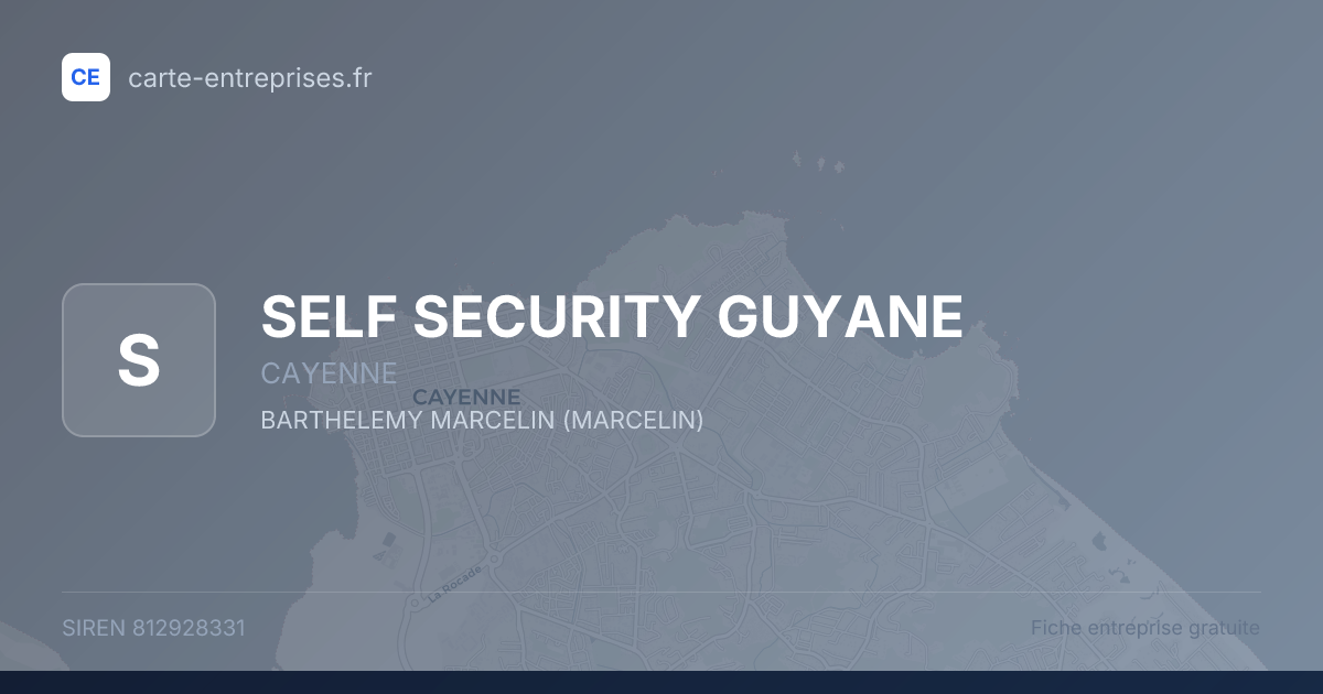 SELF SECURITY GUYANE — 812928331 — fiche entreprise