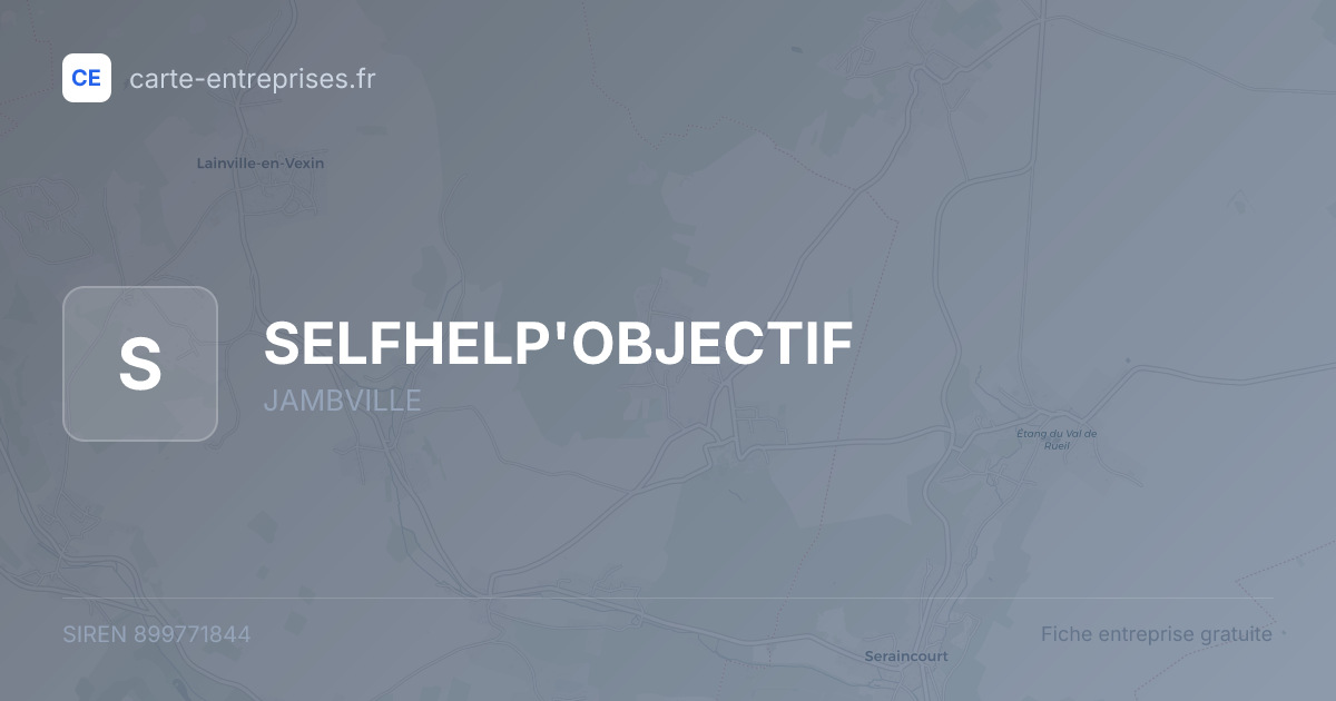 SELFHELP'OBJECTIF — 899771844 — fiche entreprise