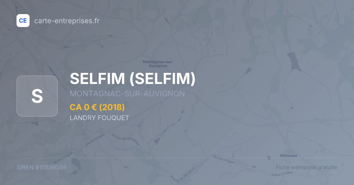 SELFIM — 810899559 — fiche entreprise