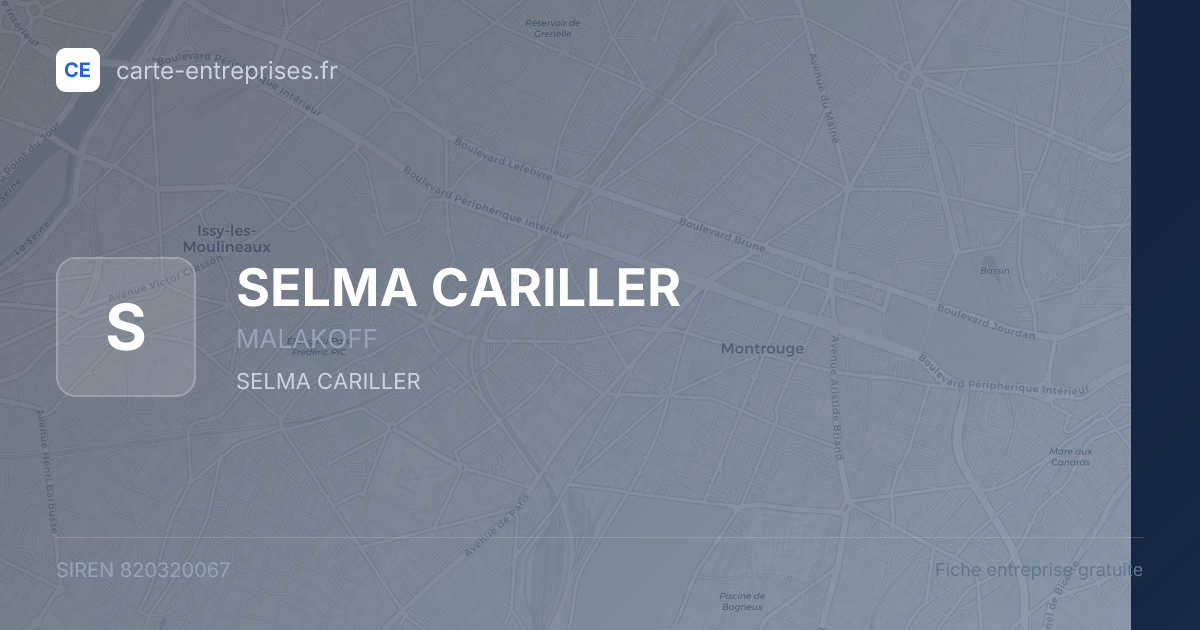 SELMA CARILLER — 820320067 — fiche entreprise