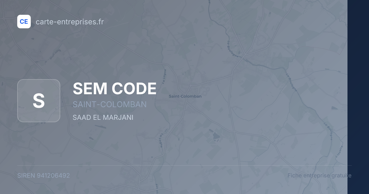 SEM CODE — 941206492 — fiche entreprise