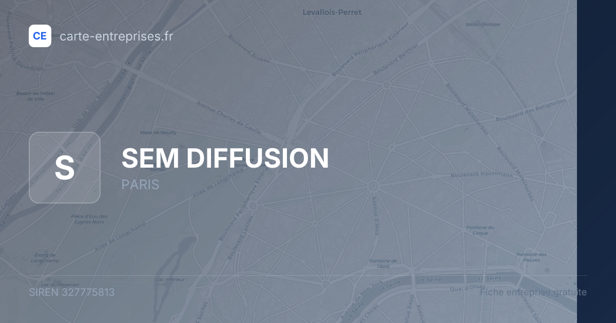 SEM DIFFUSION — 327775813 — fiche entreprise