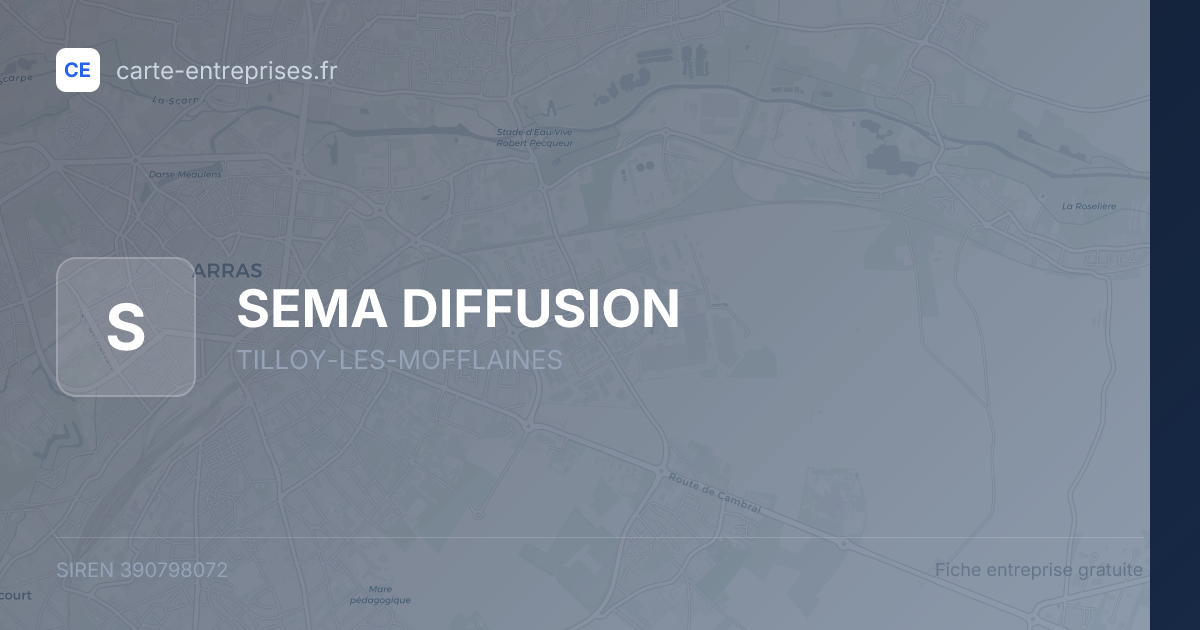 SEMA DIFFUSION — 390798072 — fiche entreprise