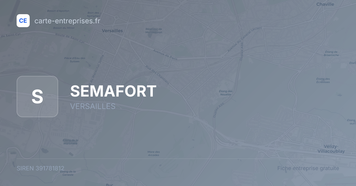 SEMAFORT — 391781812 — fiche entreprise