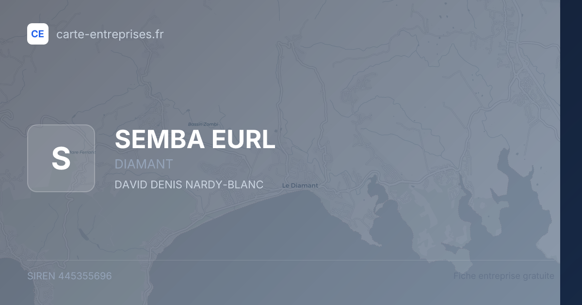 SEMBA EURL — 445355696 — fiche entreprise