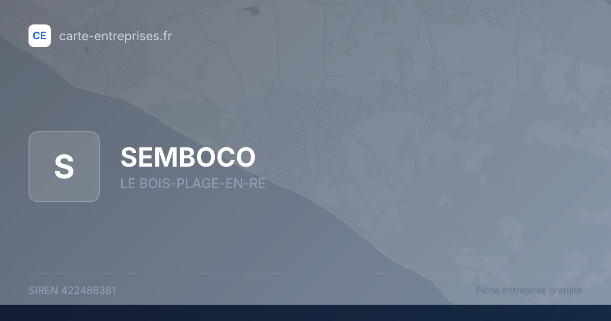 SEMBOCO — 422486381 — fiche entreprise