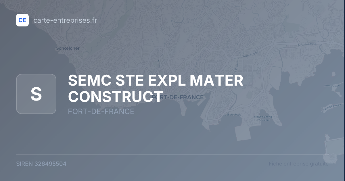 SEMC STE EXPL MATER CONSTRUCT — 326495504 — fiche entreprise