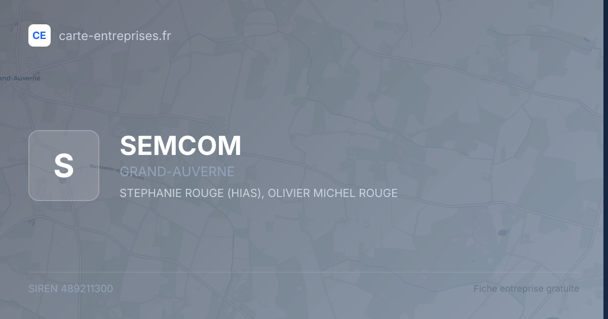 SEMCOM — 489211300 — fiche entreprise