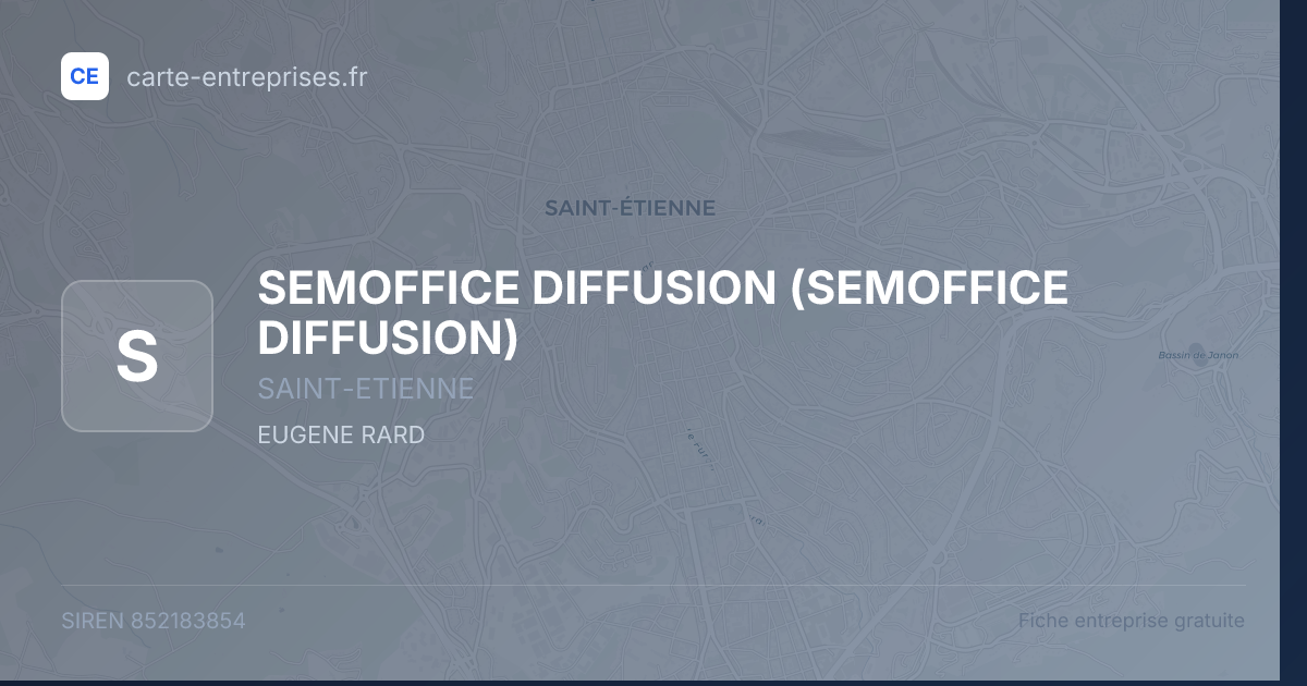 SEMOFFICE DIFFUSION — 852183854 — fiche entreprise