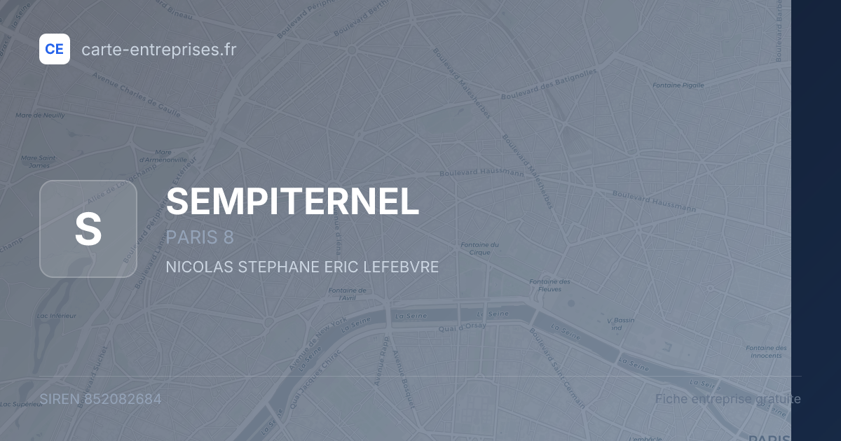 SEMPITERNEL — 852082684 — fiche entreprise